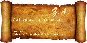 Zelmanovics Alexia névjegykártya